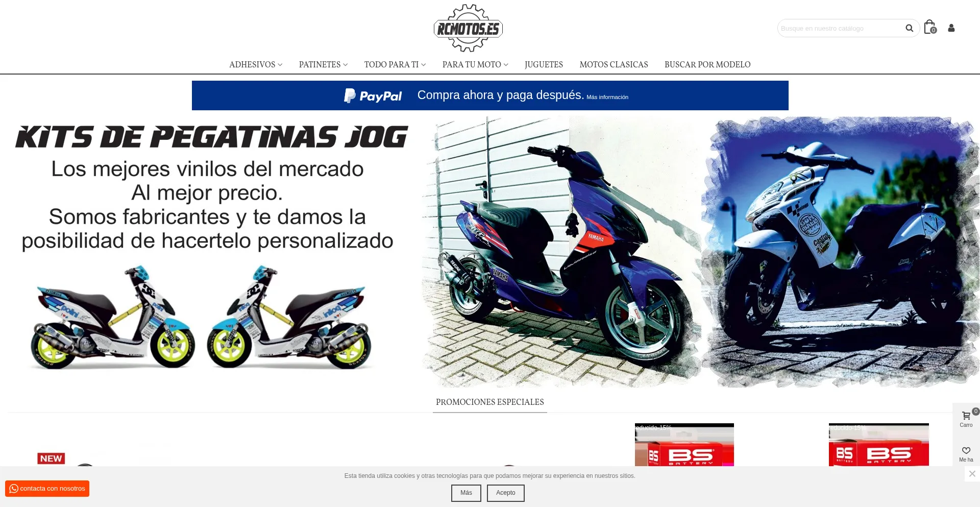 Website screenshot of Rcmotos.es