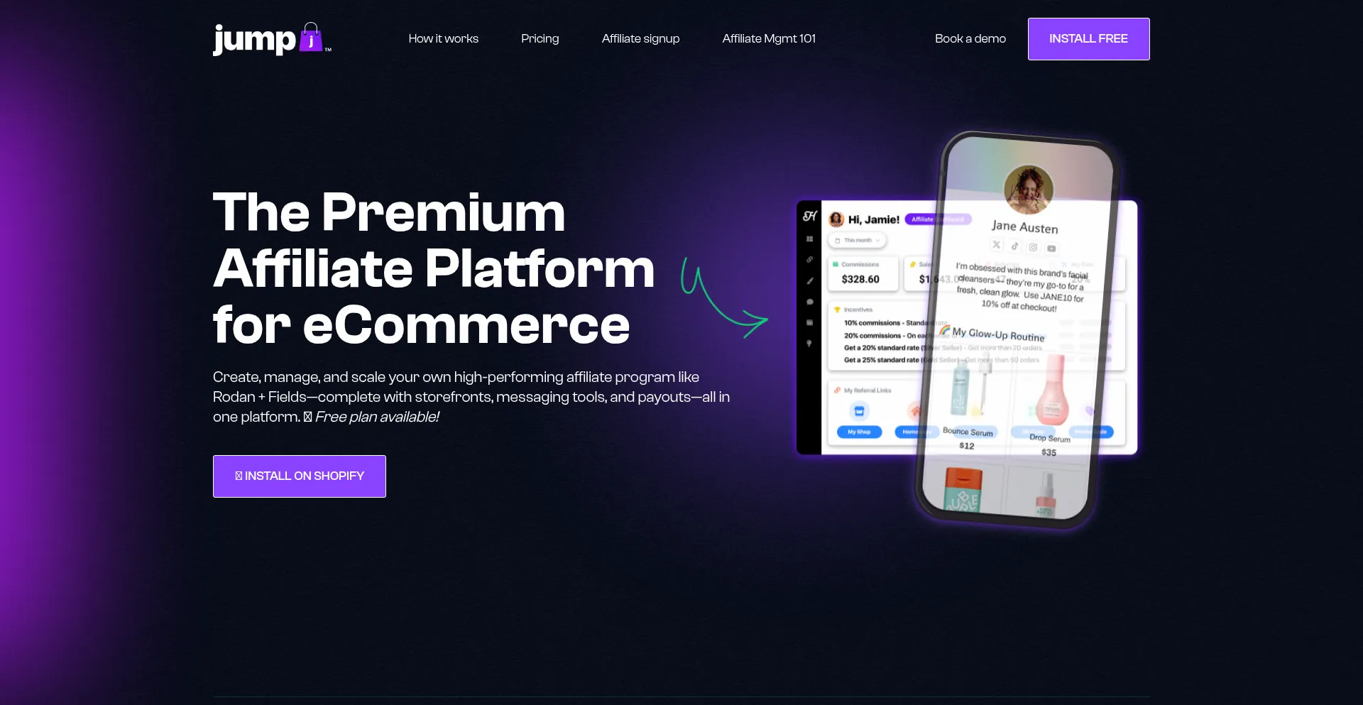 Website screenshot of Readytojump.co