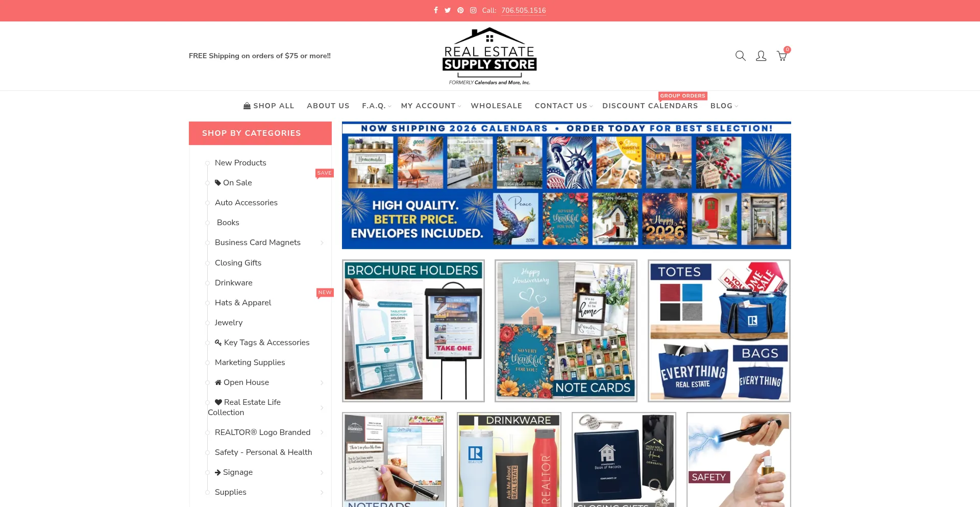 Website screenshot of Realestatesupplystore.com