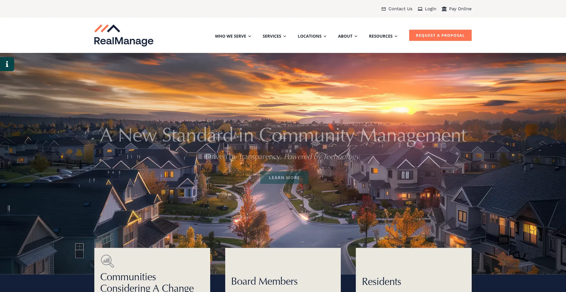 Website screenshot of Realmanage.com
