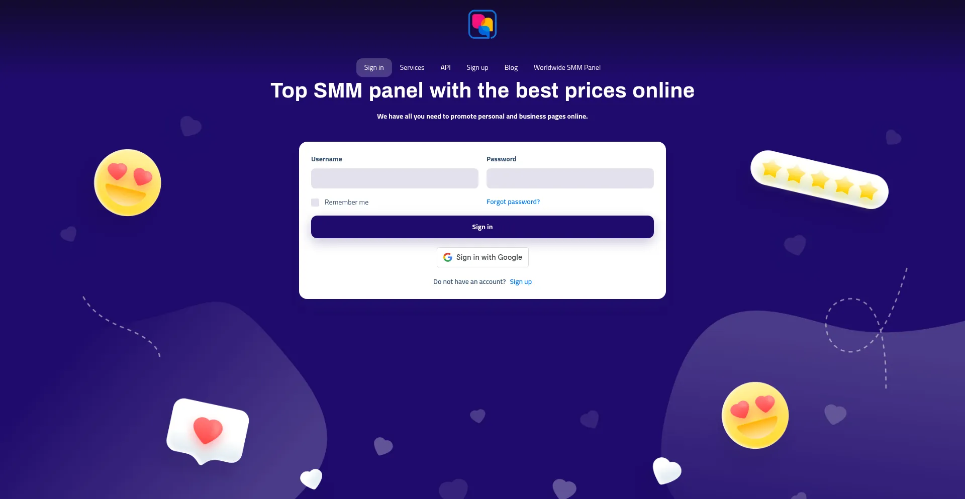 Website screenshot of Realsocialpanel.com