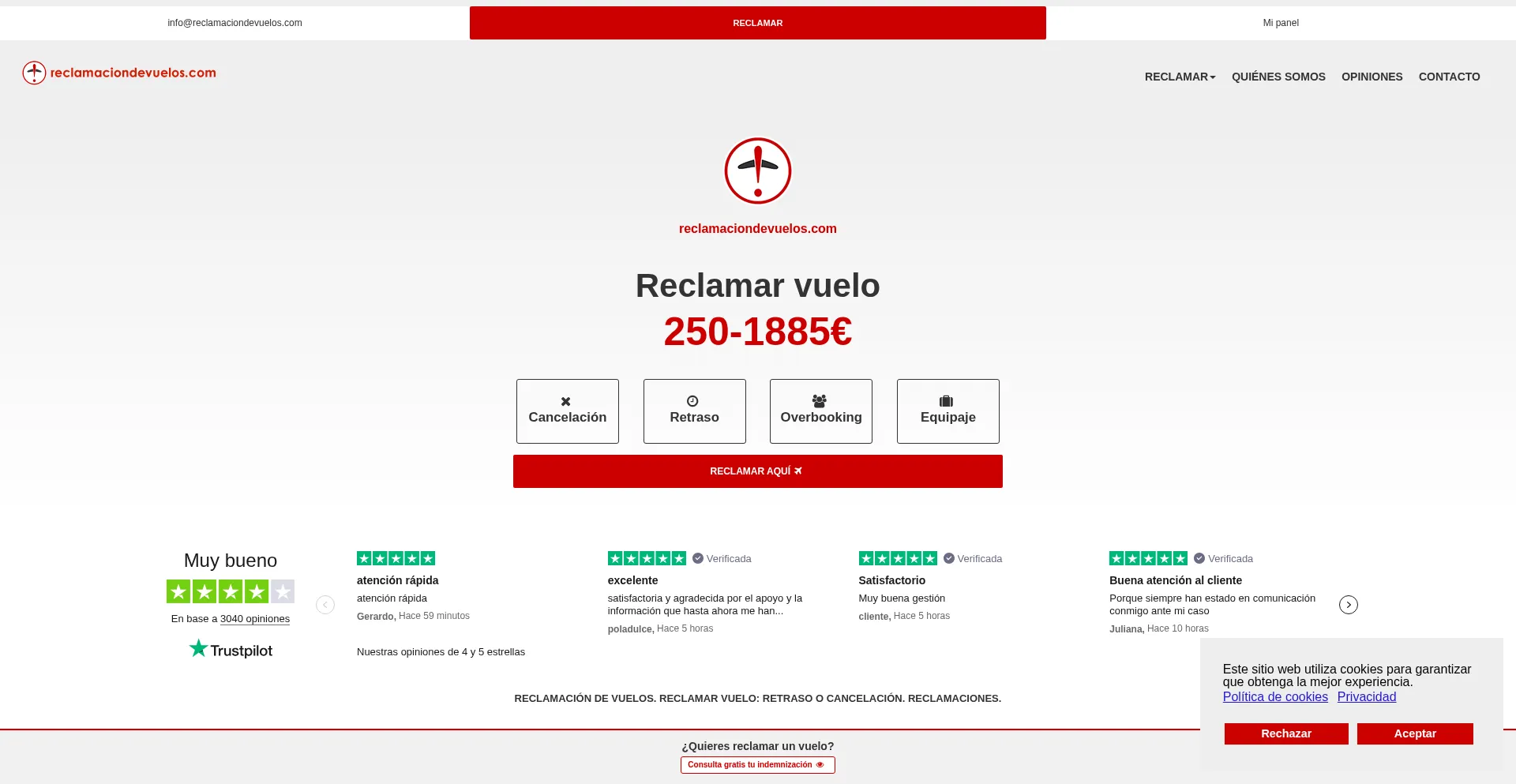 Reclamaciondevuelos.com est-il Sûr et Fiable ?