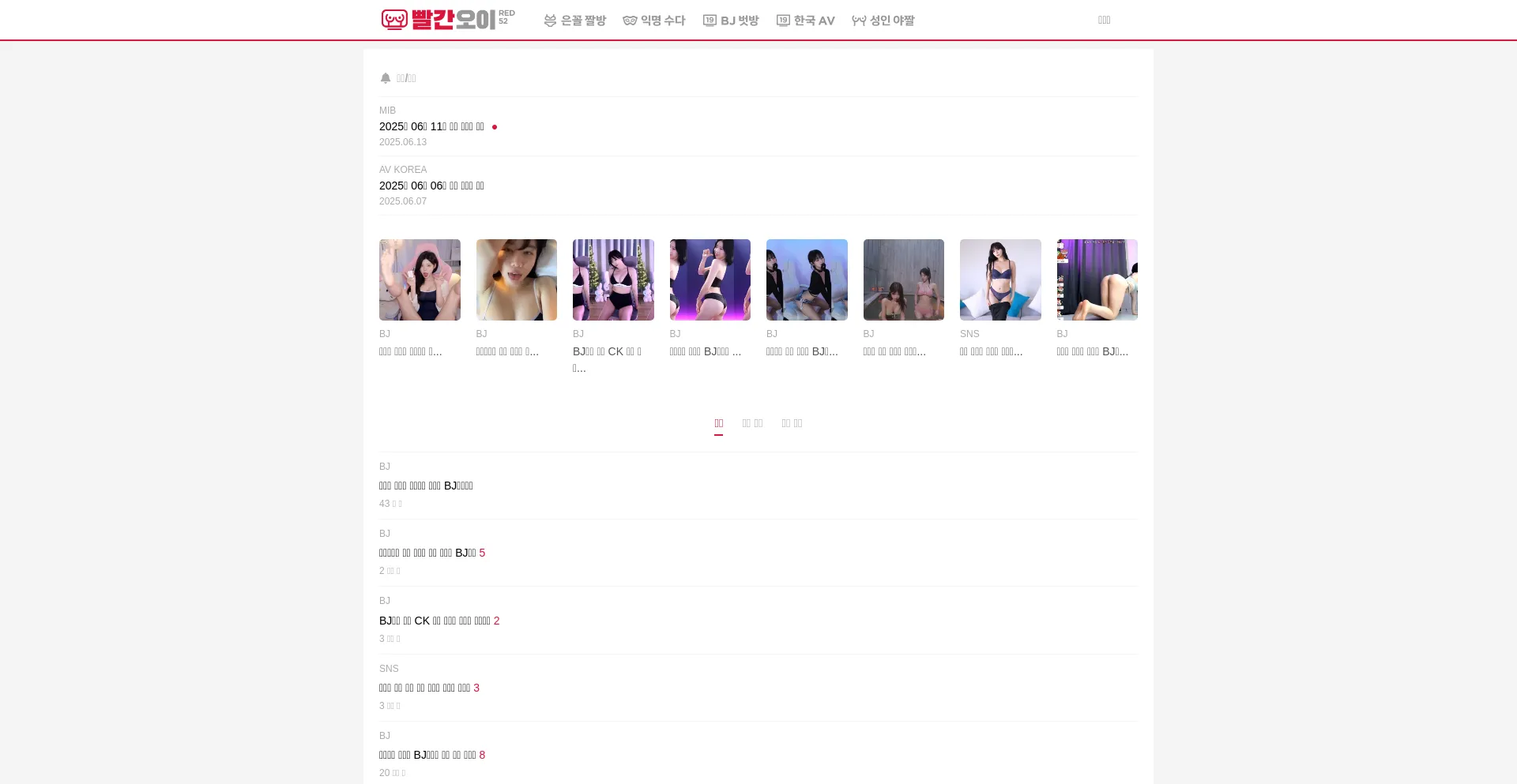 Website screenshot of Red52.kr