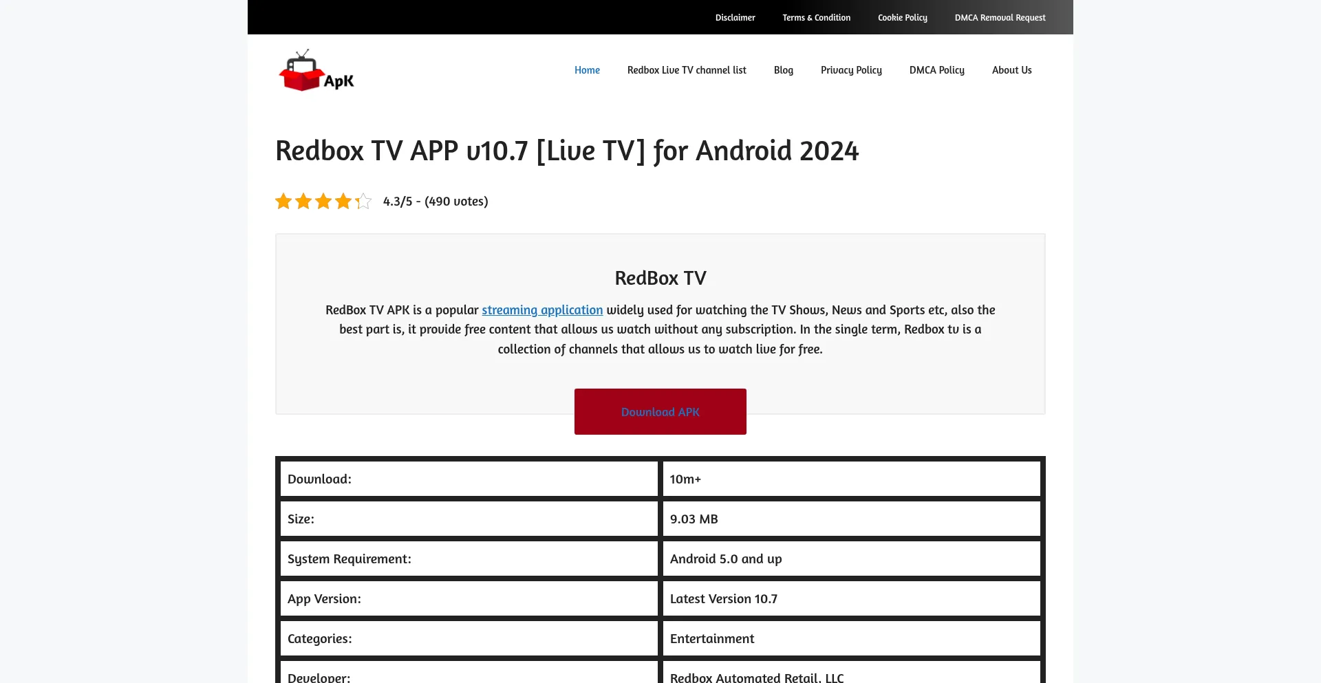 Redboxtvapp.pro est-il Sûr et Fiable ?