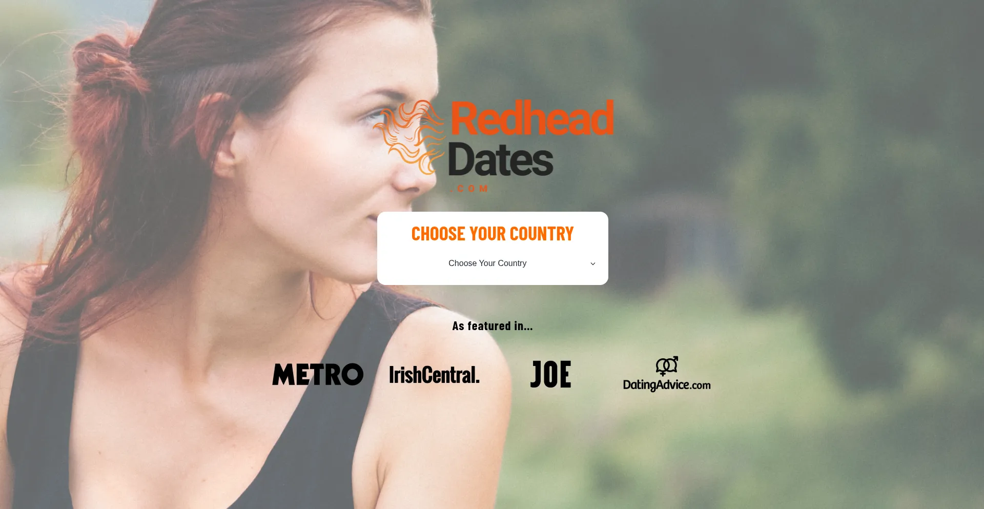 Website screenshot of Redheaddates.com