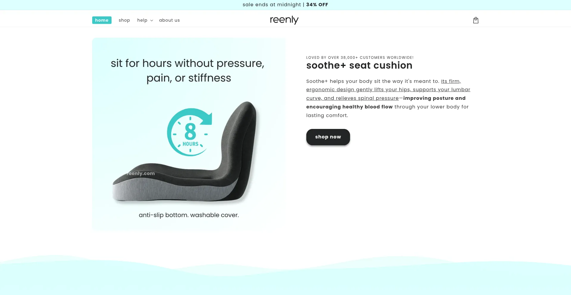 Website screenshot of Reenly.com