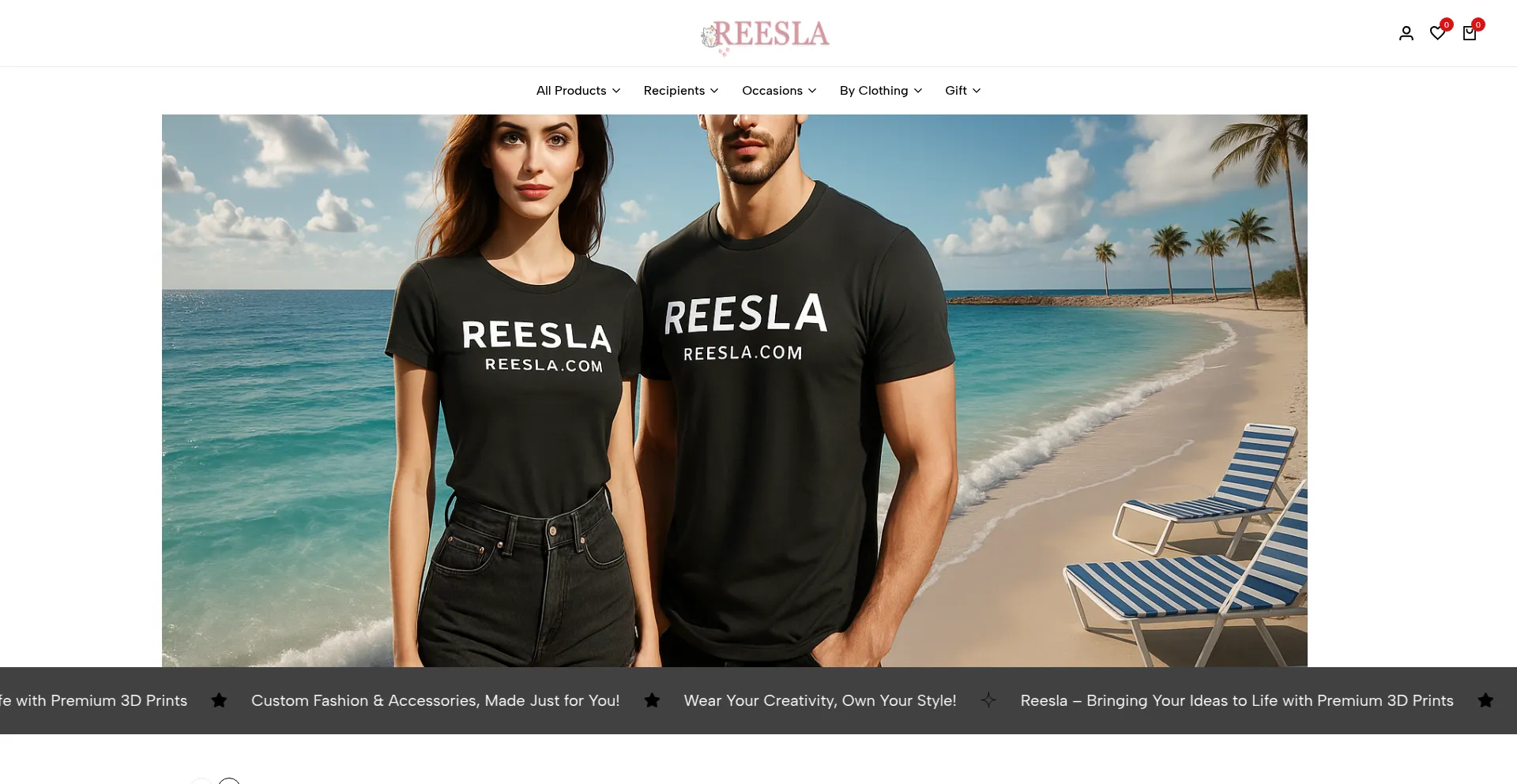 Website screenshot of Reesla.com