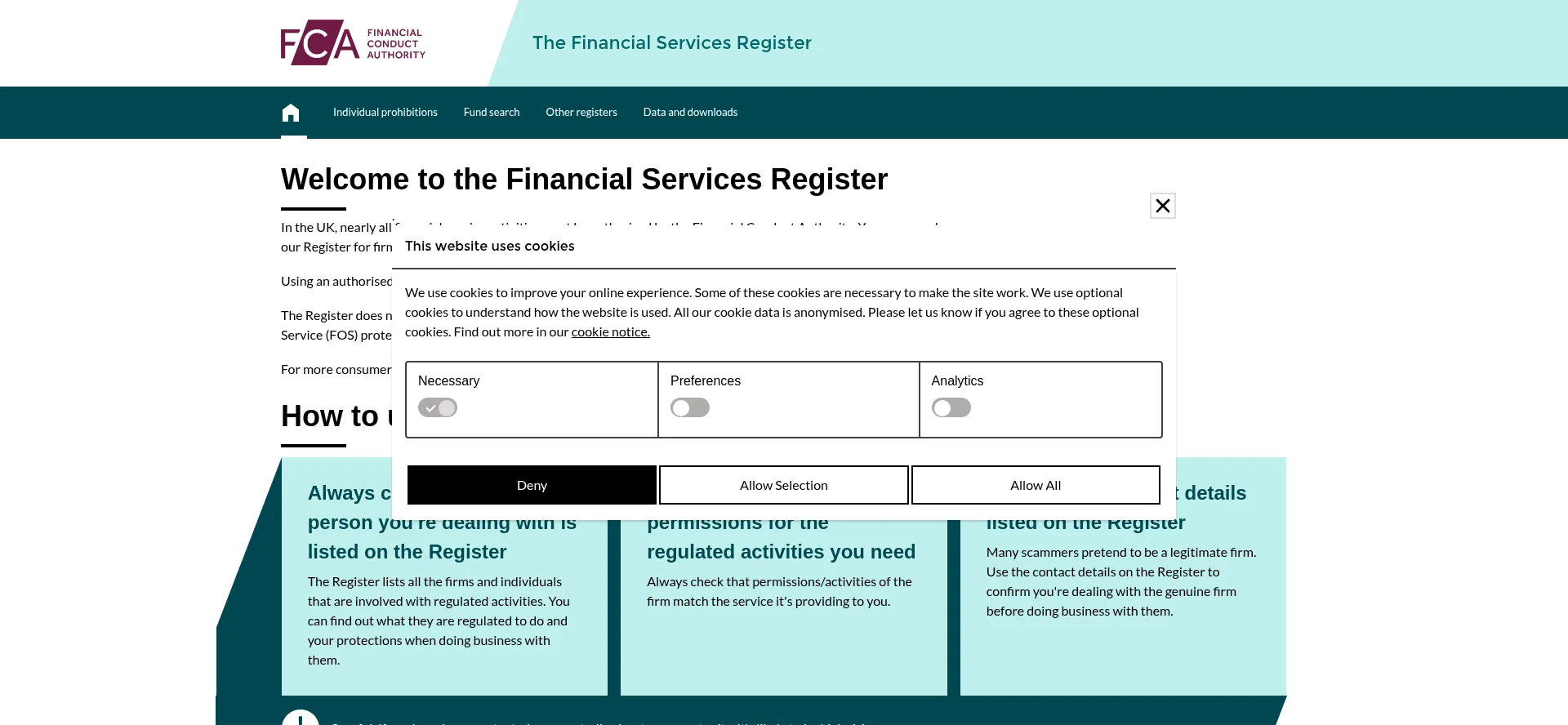 Register.fca.org.uk est-il Sûr et Fiable ?