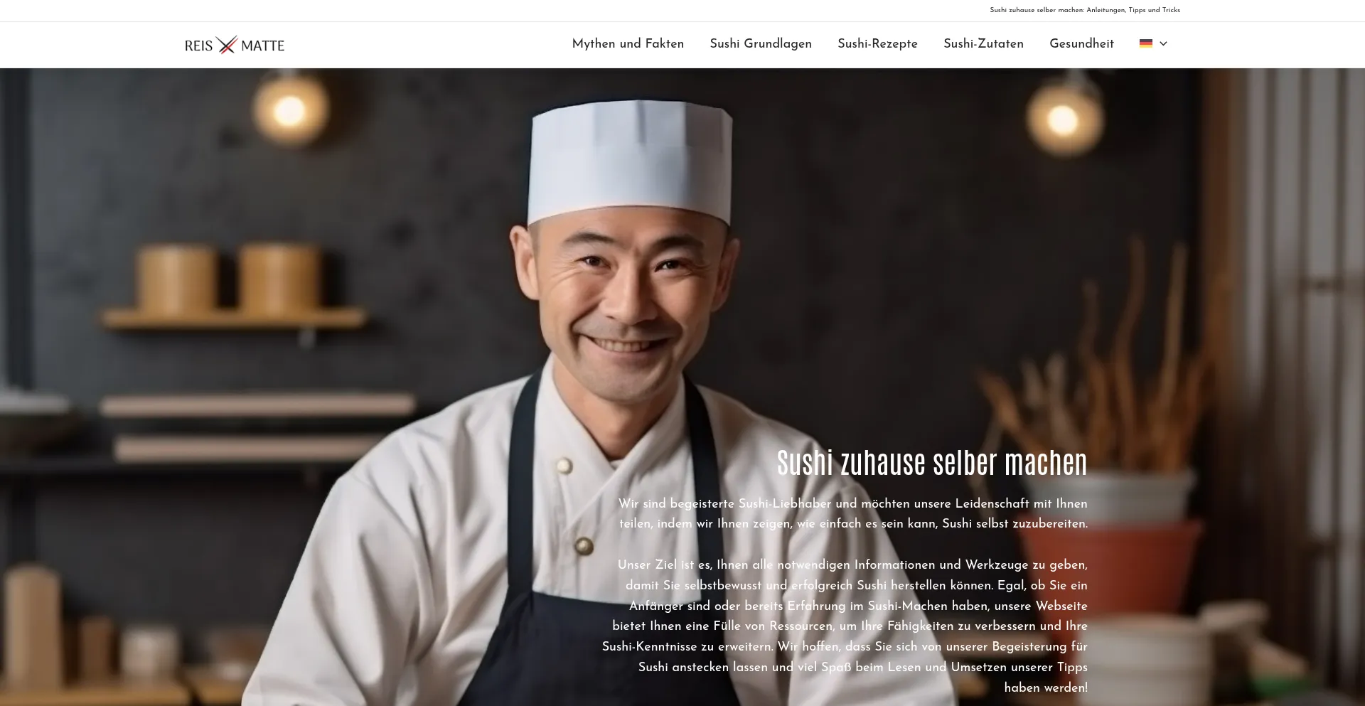 Website screenshot of Reismatte.de