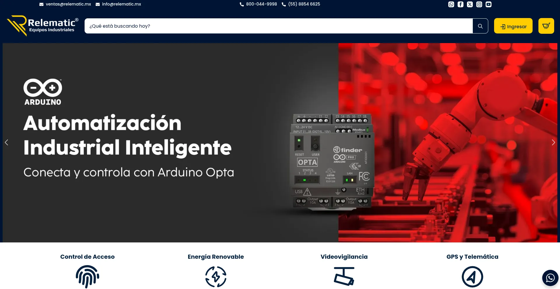 Website screenshot of Relematic.mx