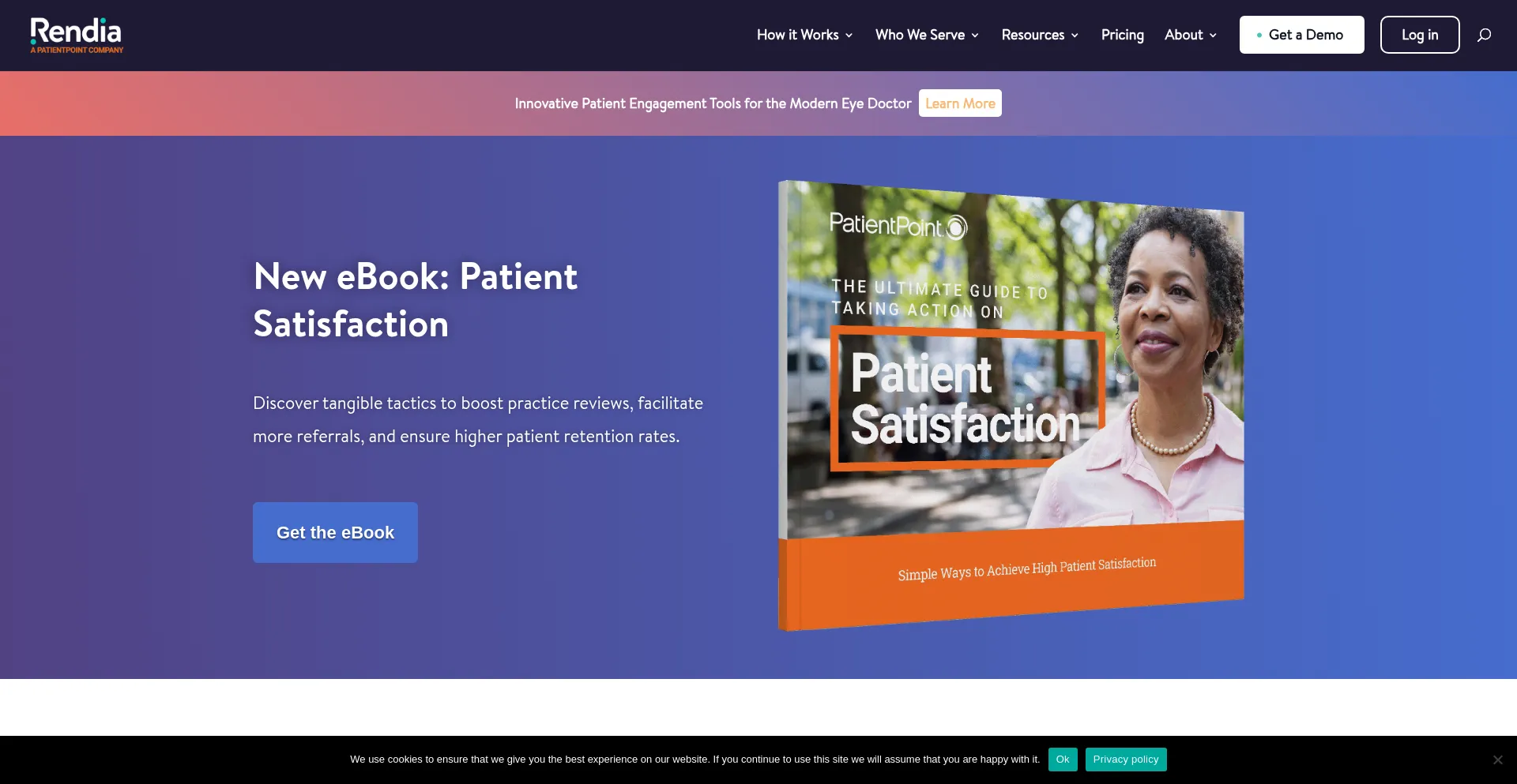 Website screenshot of Rendia.com