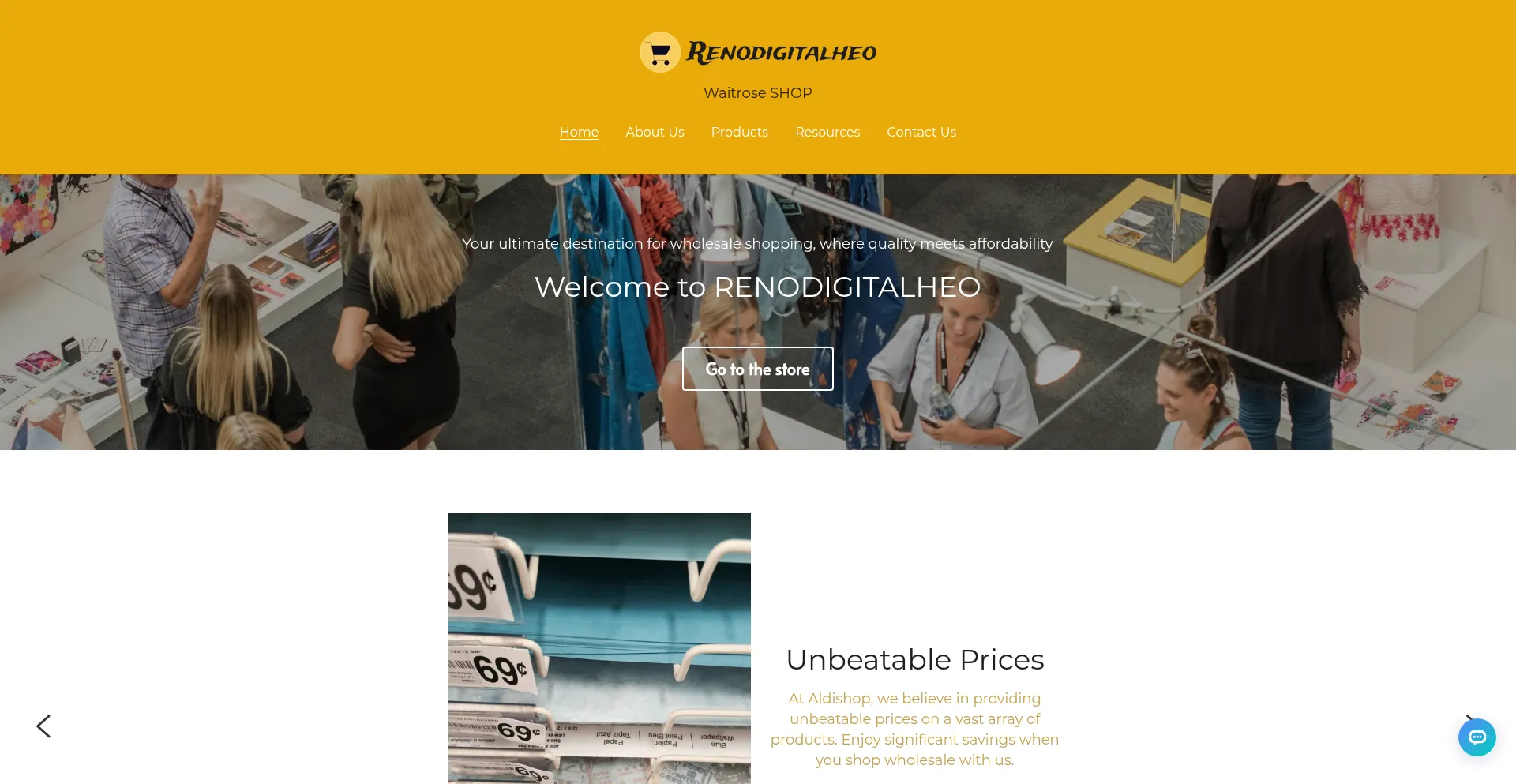 Website screenshot of Renodigitalheos.world
