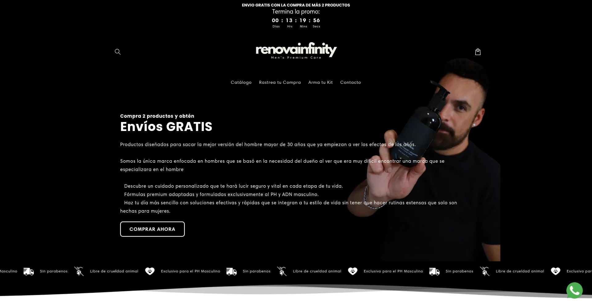 Website screenshot of Renovainfinity.com