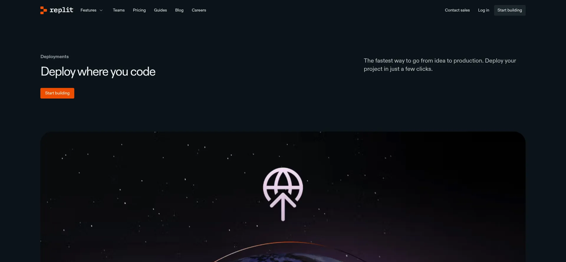 Website screenshot of Repl.co