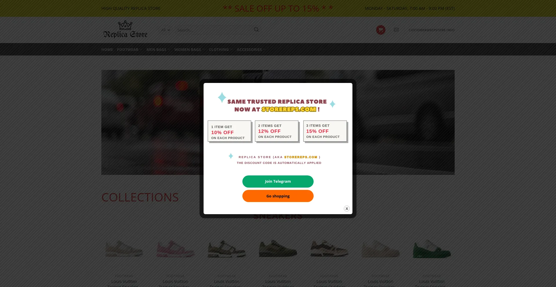 Replicastore.org Screenshot