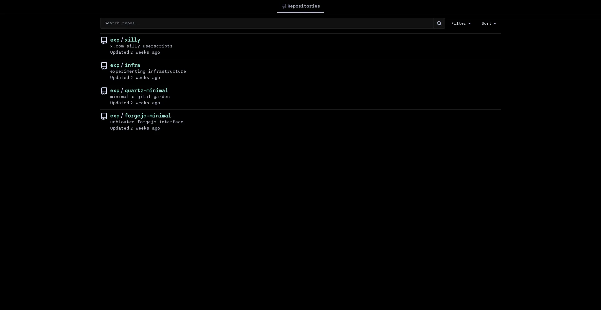 Repo.experimenting.website