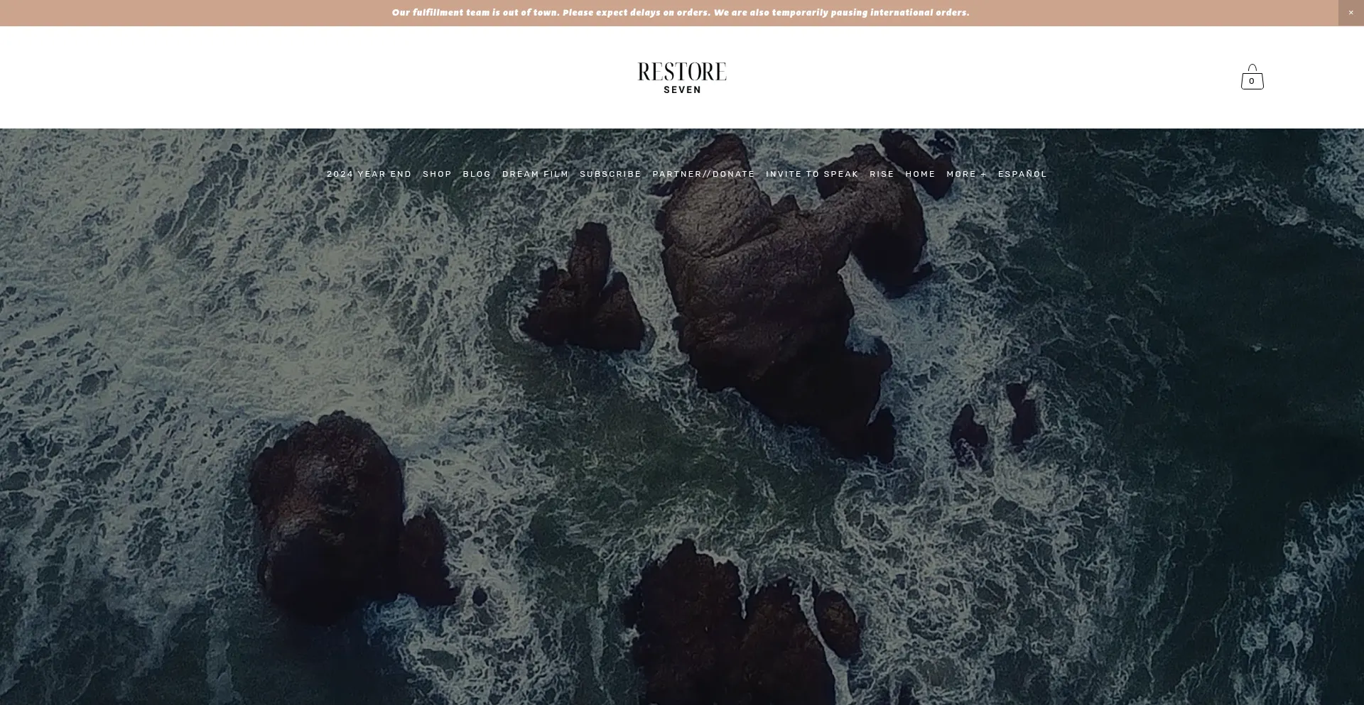 Website screenshot of Restore7.org