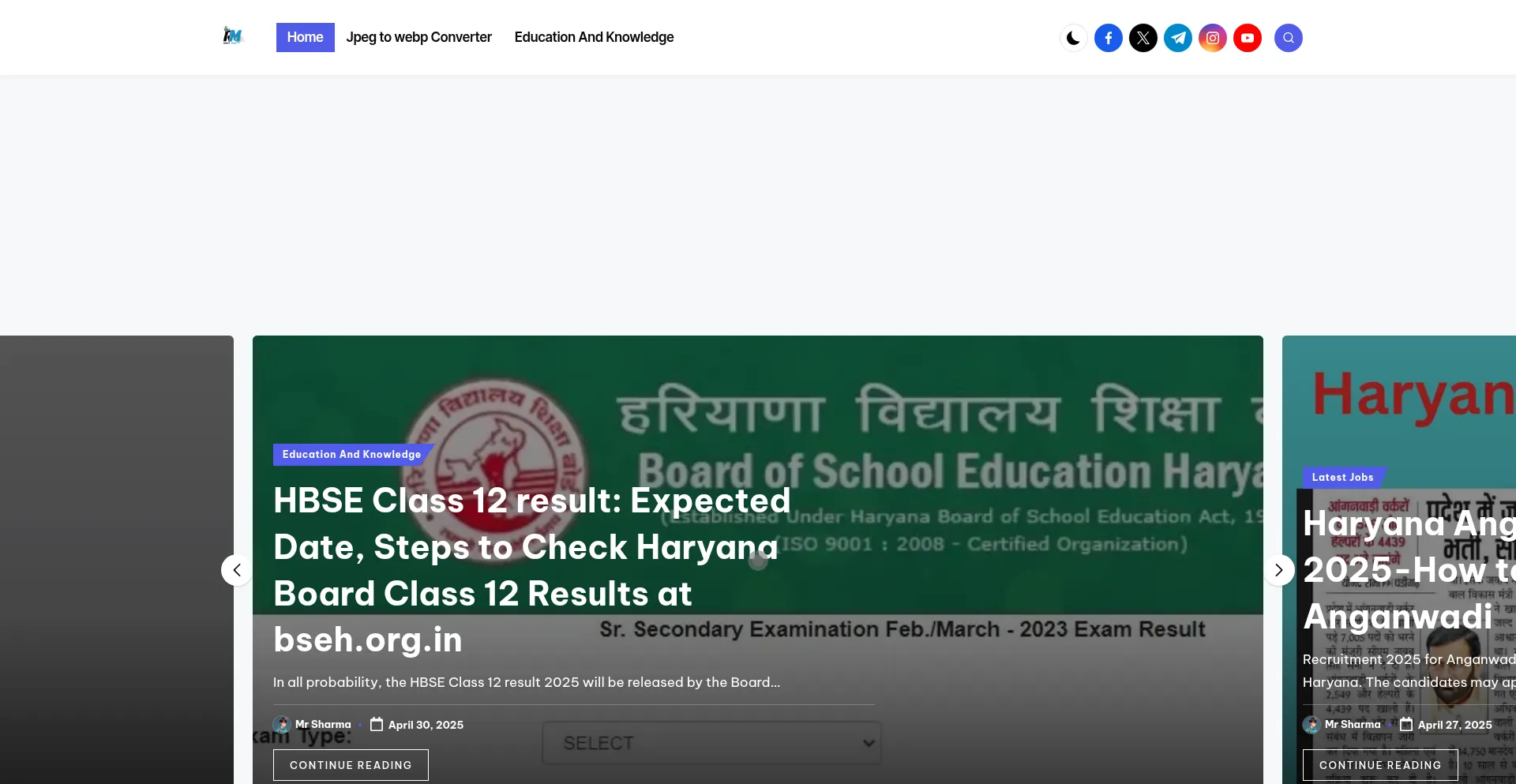 Website screenshot of Resultandmock.com