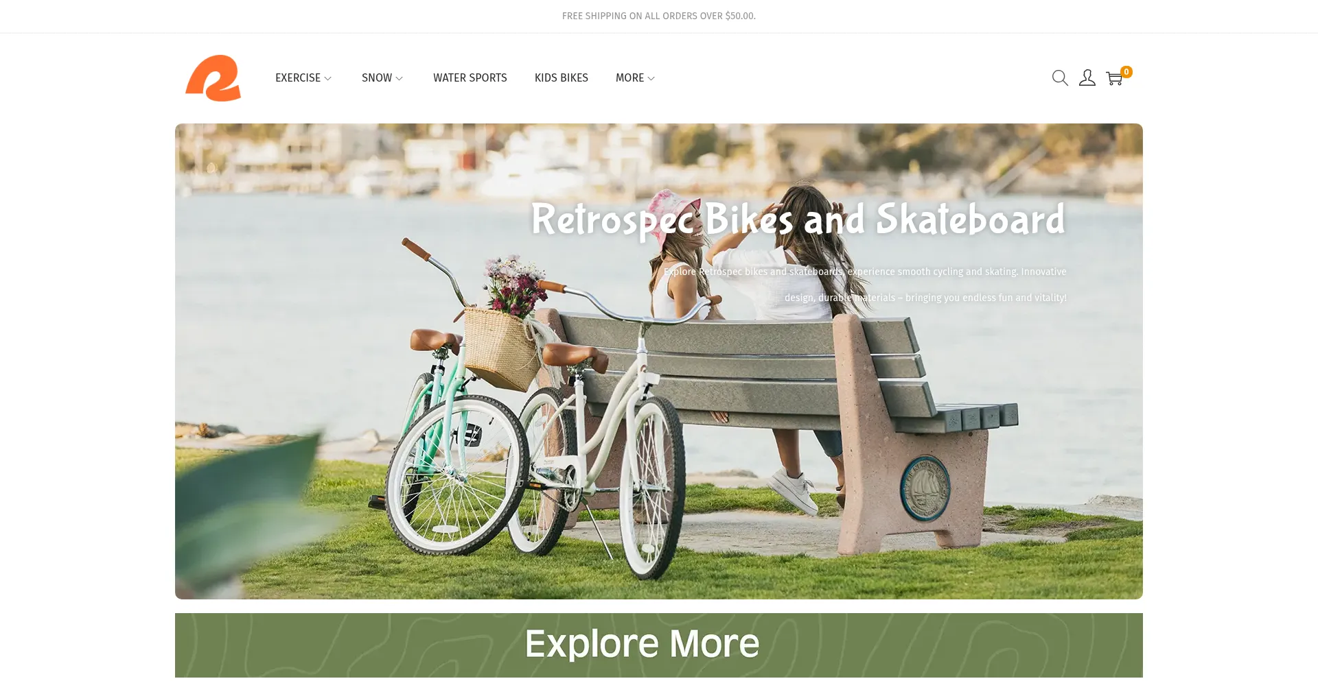 Website screenshot of Retrospeckidsbikes.com