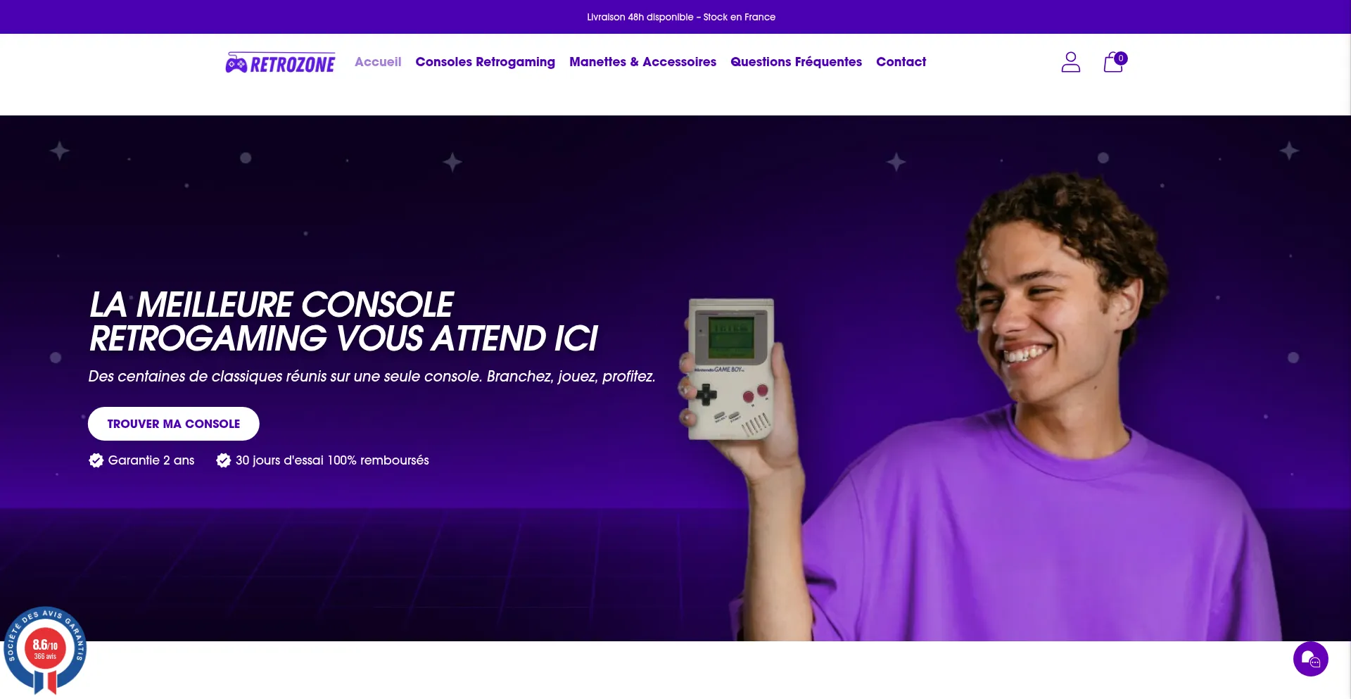 Website screenshot of Retrozone-reloaded.com