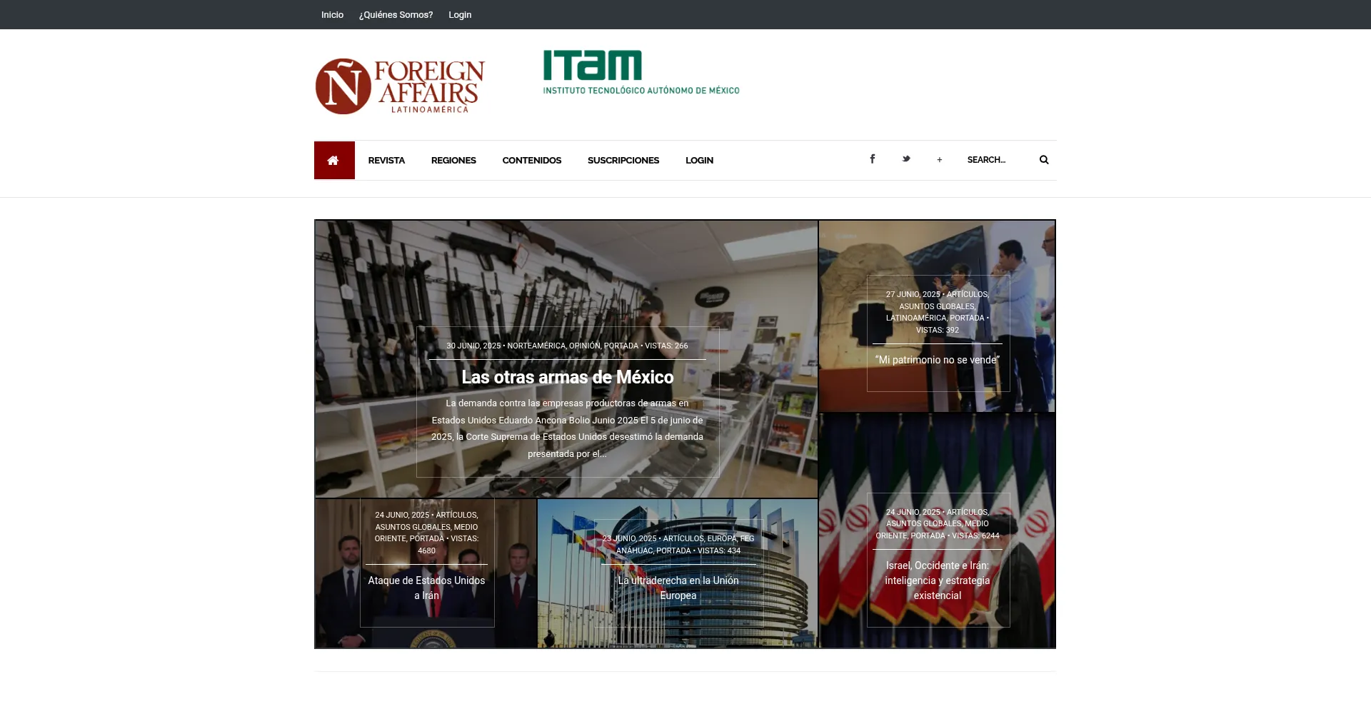 Website screenshot of Revistafal.com