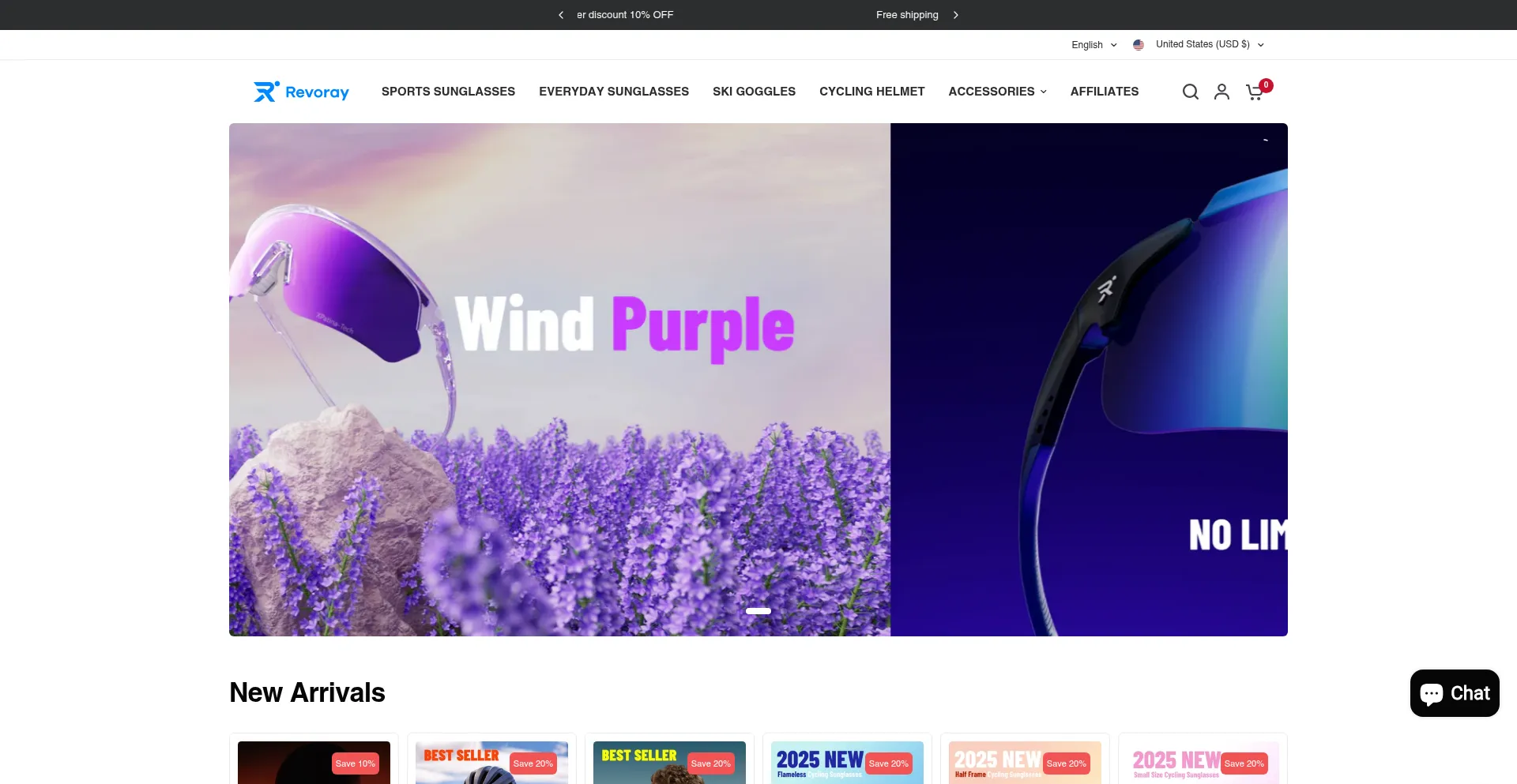 Website screenshot of Revoray.com