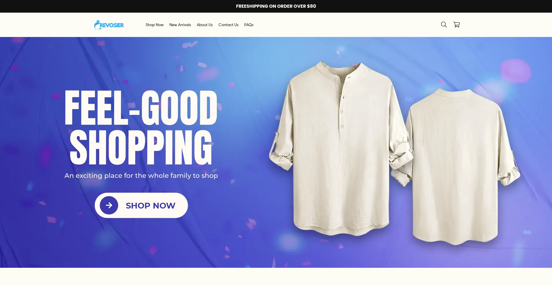 Website screenshot of Revosier.com