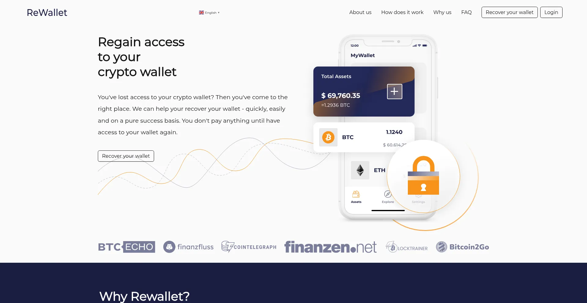 Website screenshot of Rewalletapp.us