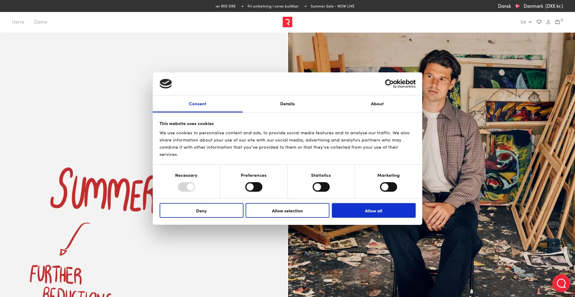 Website screenshot of Rezetstore.com