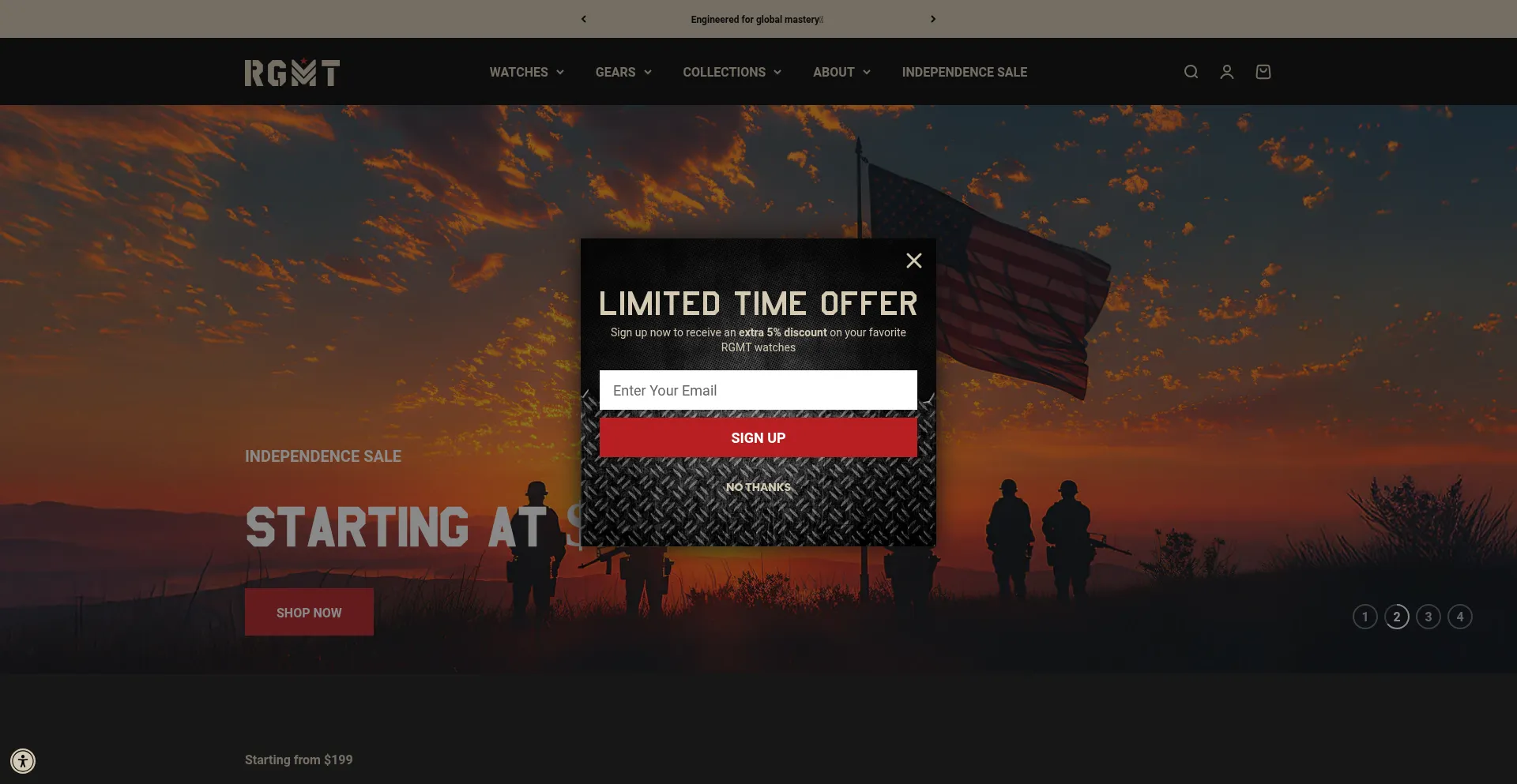 Website screenshot of Rgmt.co