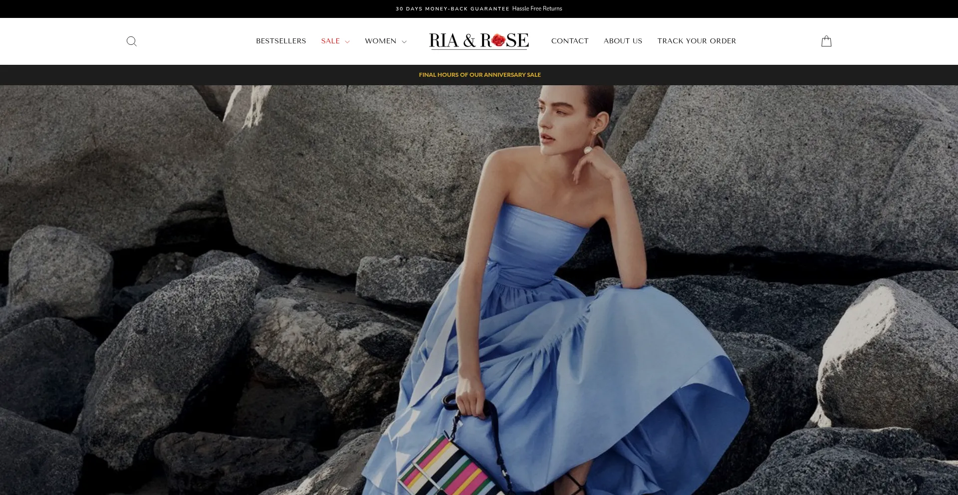 Website screenshot of Riaandrose.com