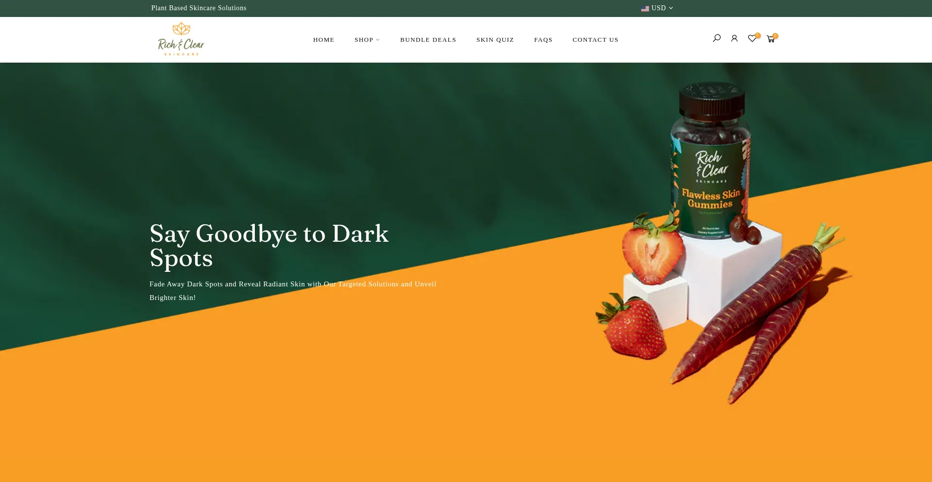 Website screenshot of Richandclear.org