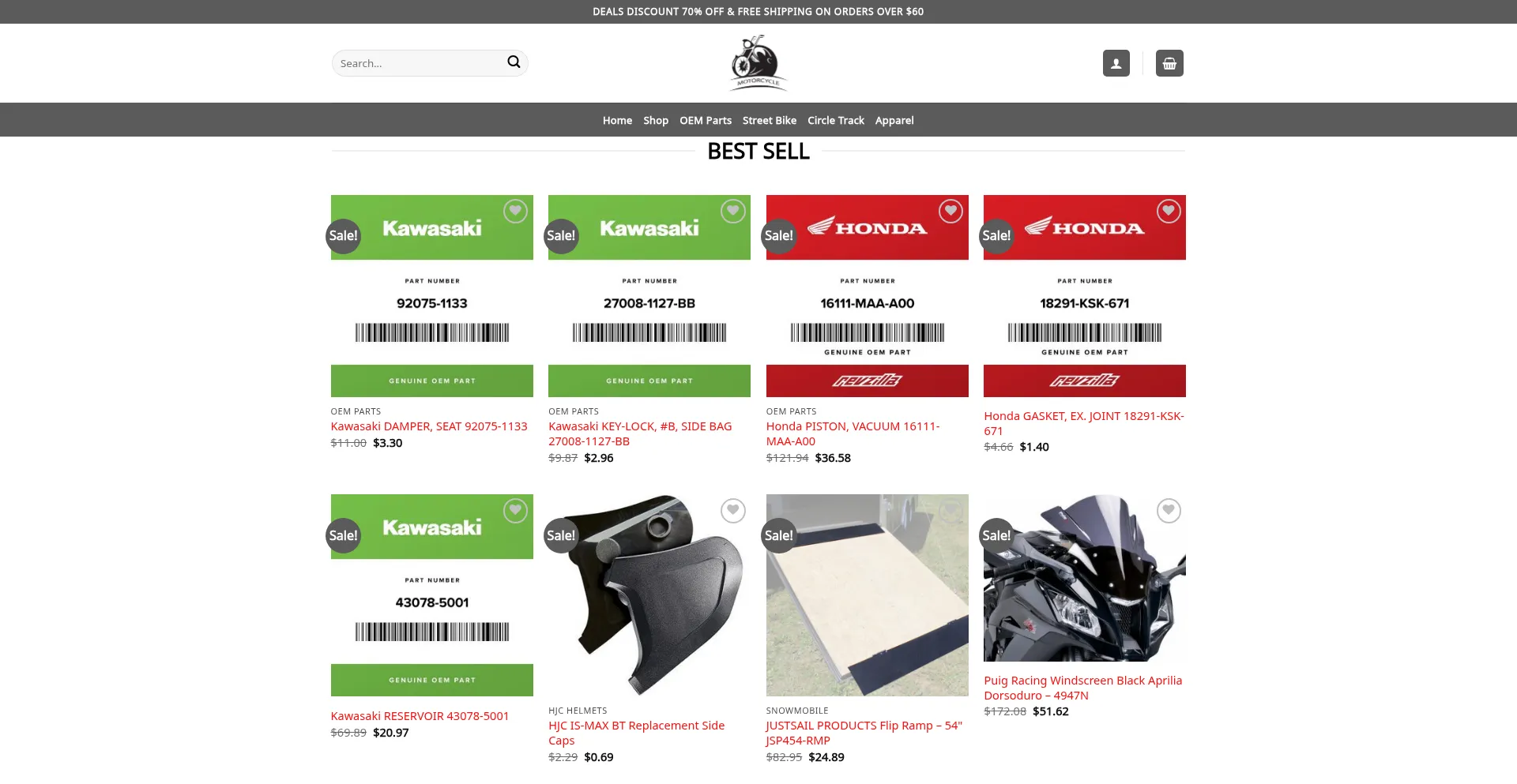 Website screenshot of Riderleathers.com