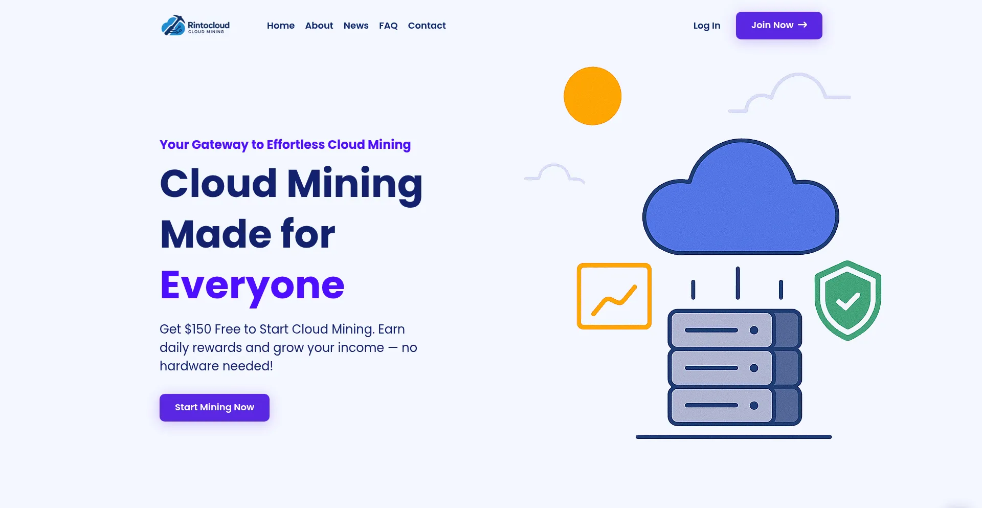 Website screenshot of Rintocloud.com