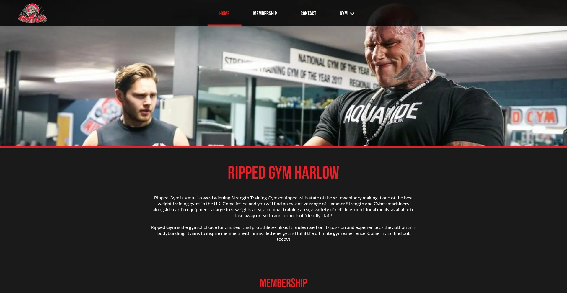 Rippedgymharlow.co.uk Screenshot