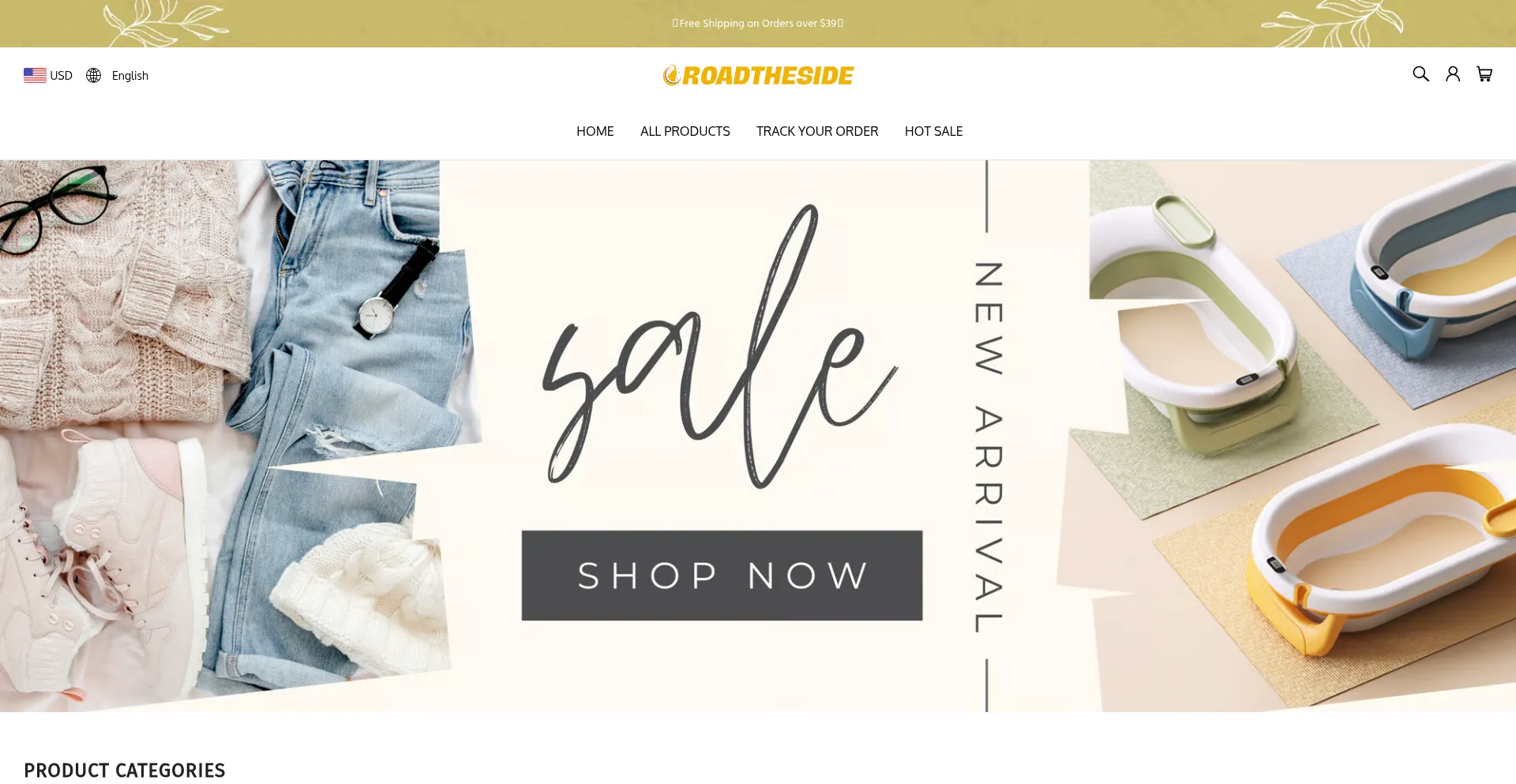 Website screenshot of Roadtheside.com