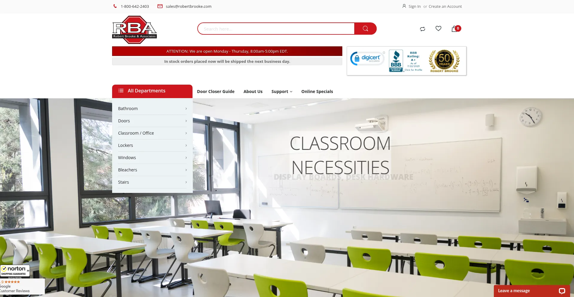 Website screenshot of Robertbrooke.com