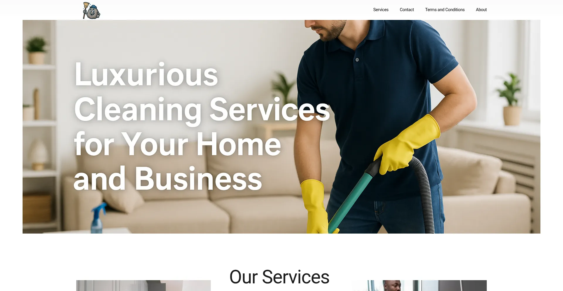 Website screenshot of Rockycleaning.pro