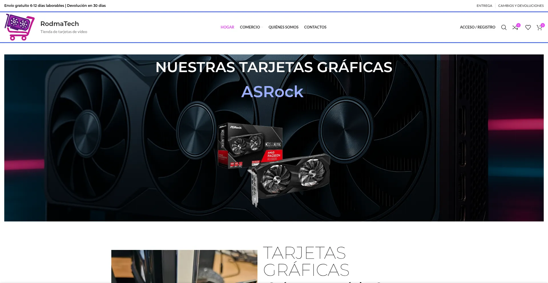 Website screenshot of Rodmatech.es