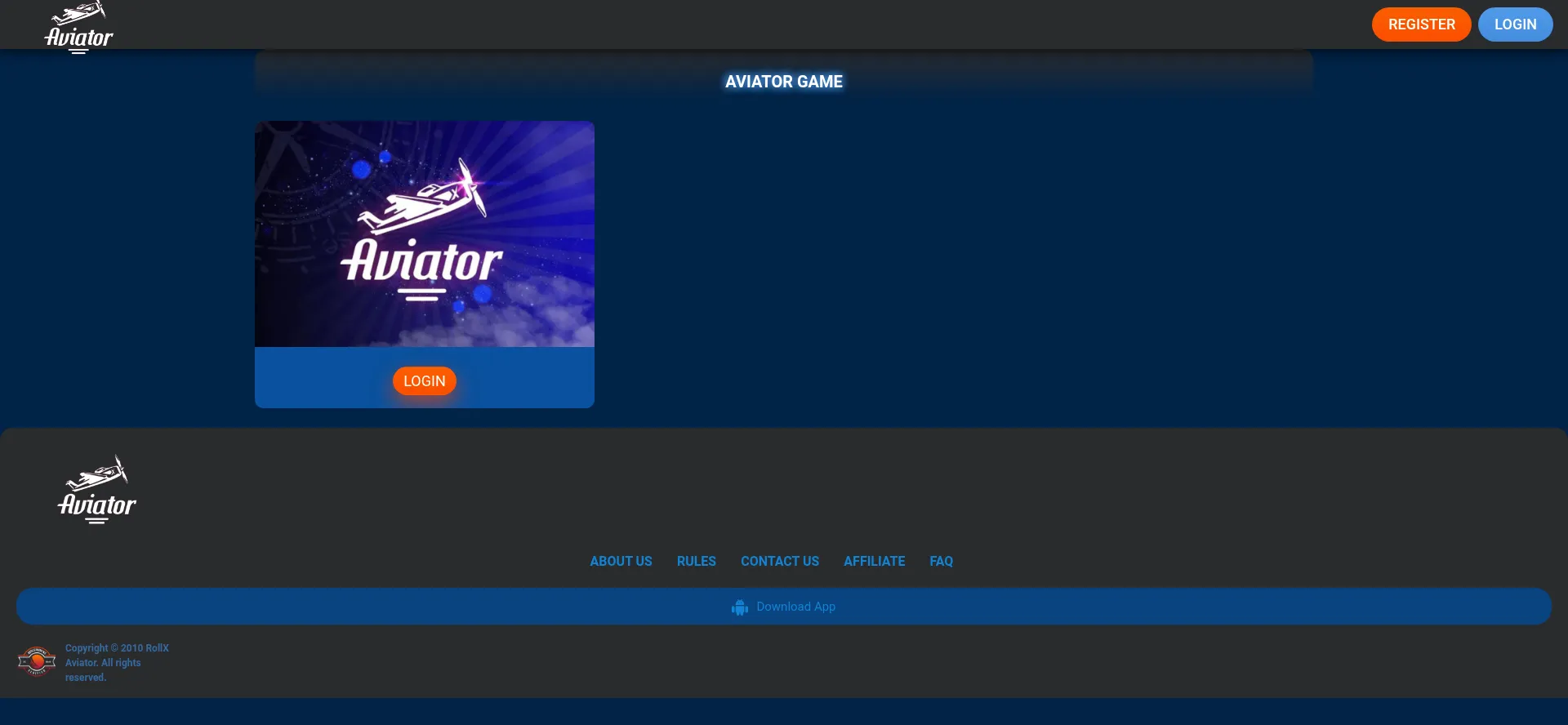 Website screenshot of Rollx.vip