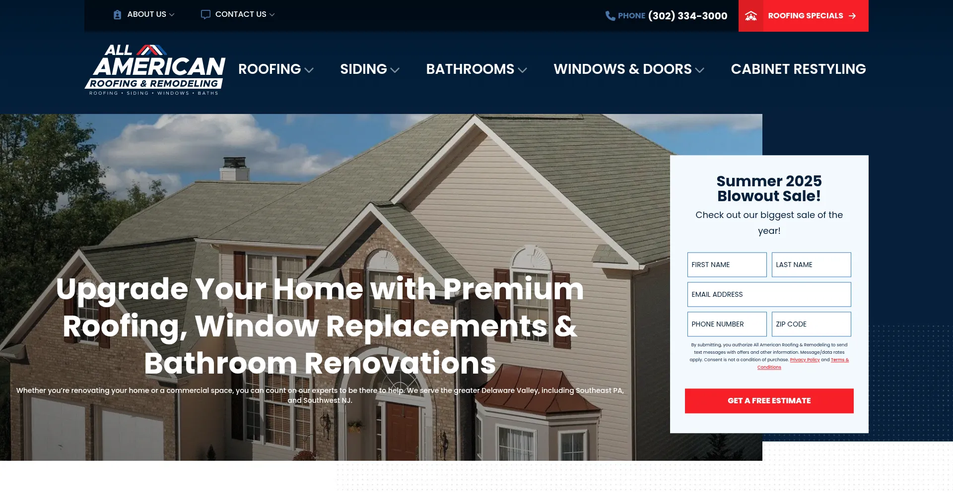 Website screenshot of Roofers.org