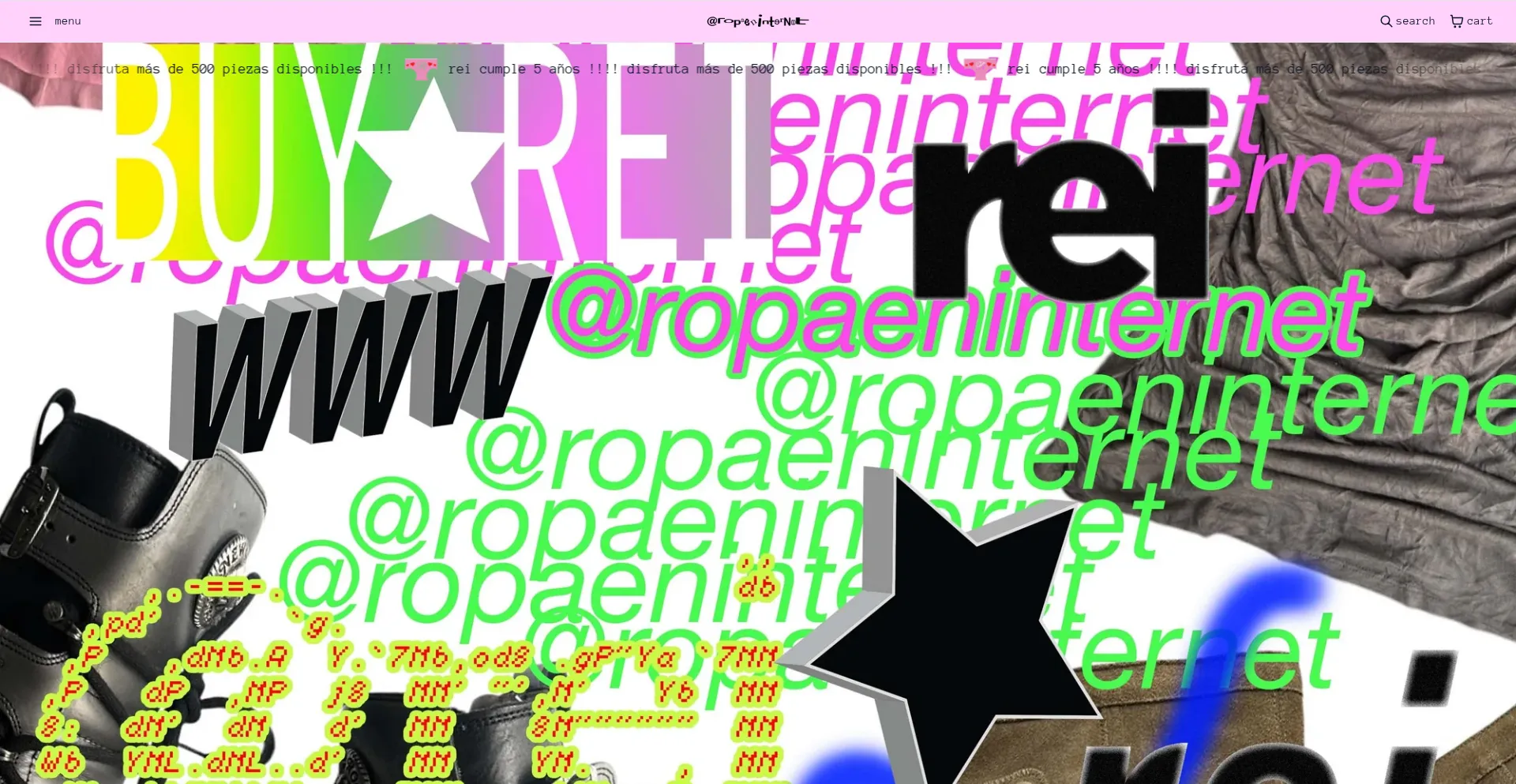 Website screenshot of Ropaeninternet.shop