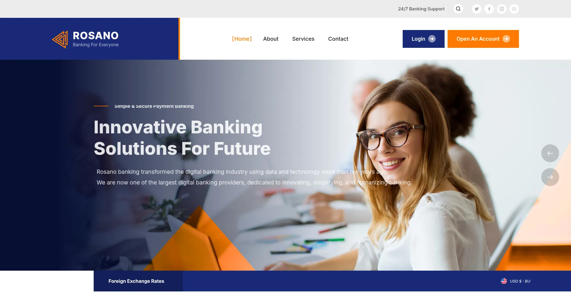 Website screenshot of Rosanoonlinebanking.com