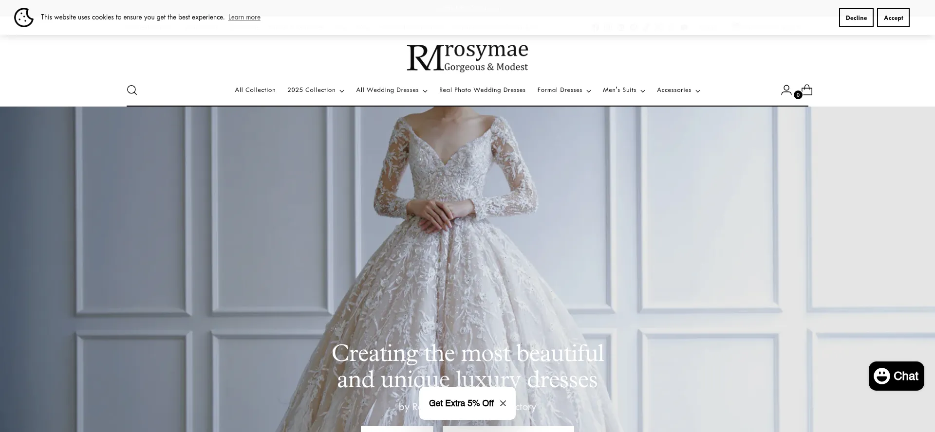 Website screenshot of Rosymae.com