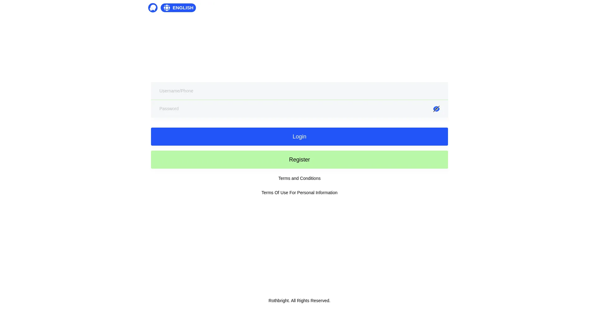 Website screenshot of Rothbright.top