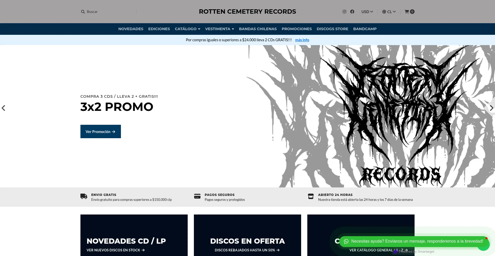 Website screenshot of Rottencemetery.net