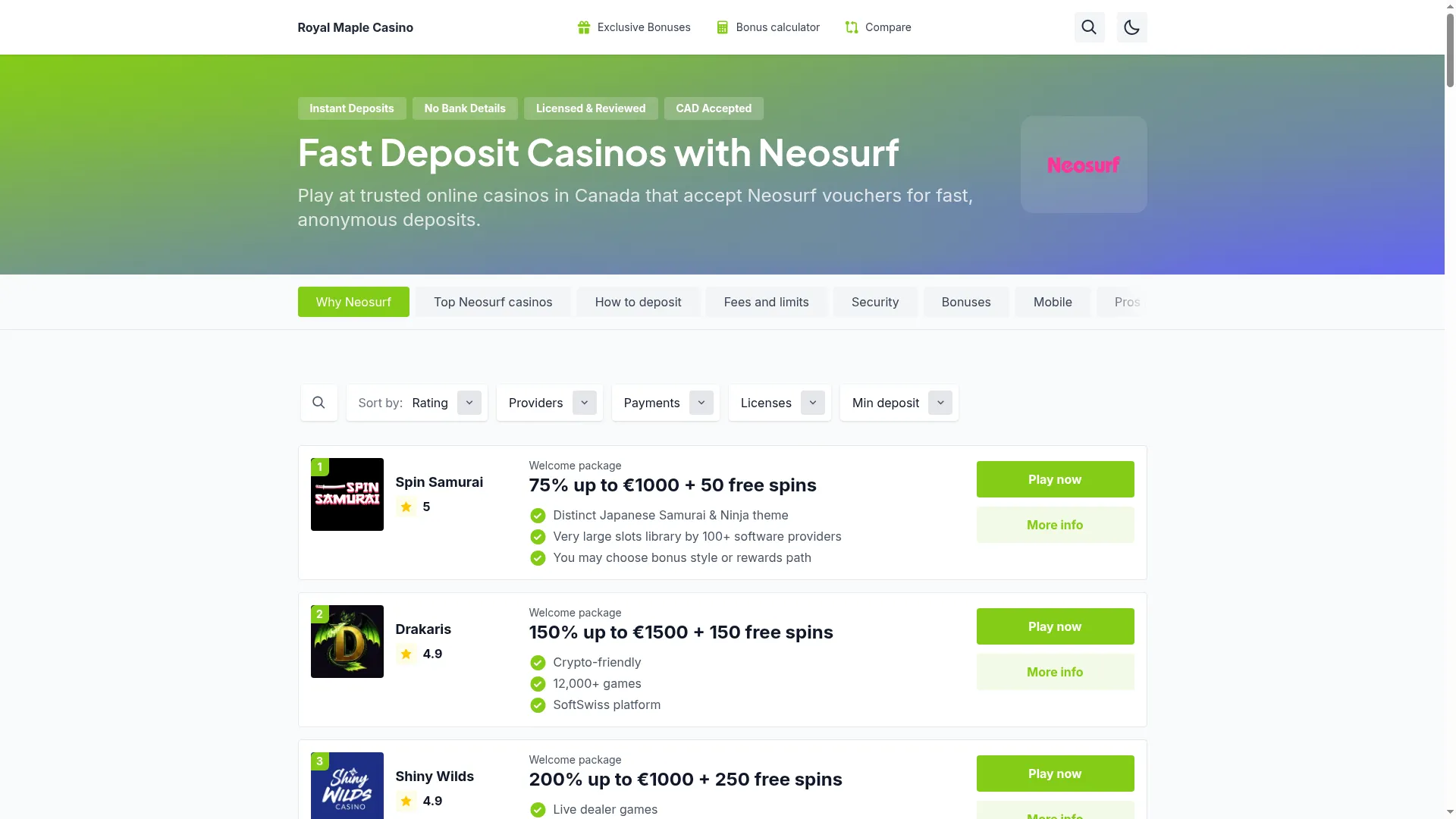 Royalmaplecasino.com