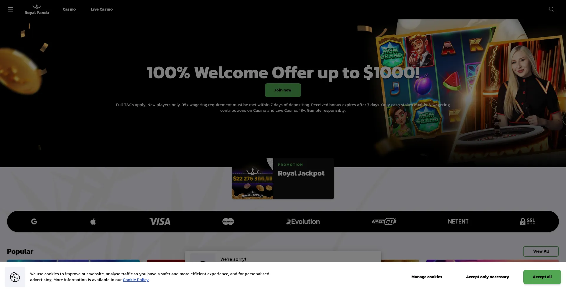 Royalpanda.com Screenshot
