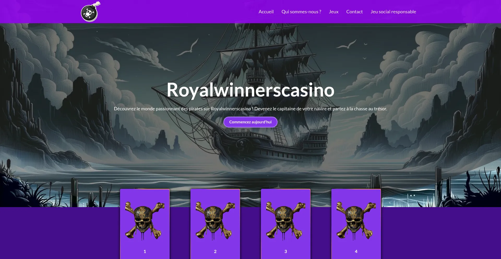 Website screenshot of Royalwinnerscasino.com