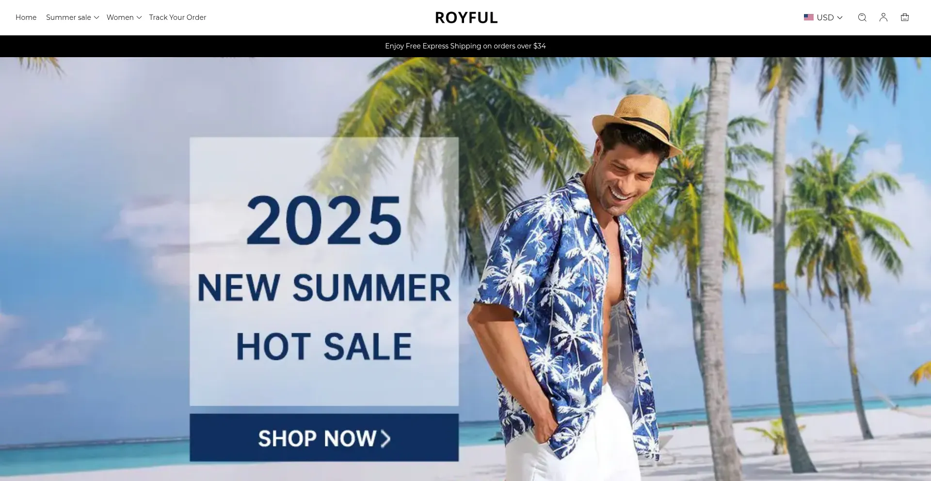 Website screenshot of Royful.com